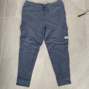 Frye And Co Women's Heritage Plus Size Cargo Blue Joggers Size Large